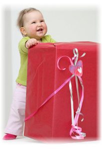 Baby with Gift
